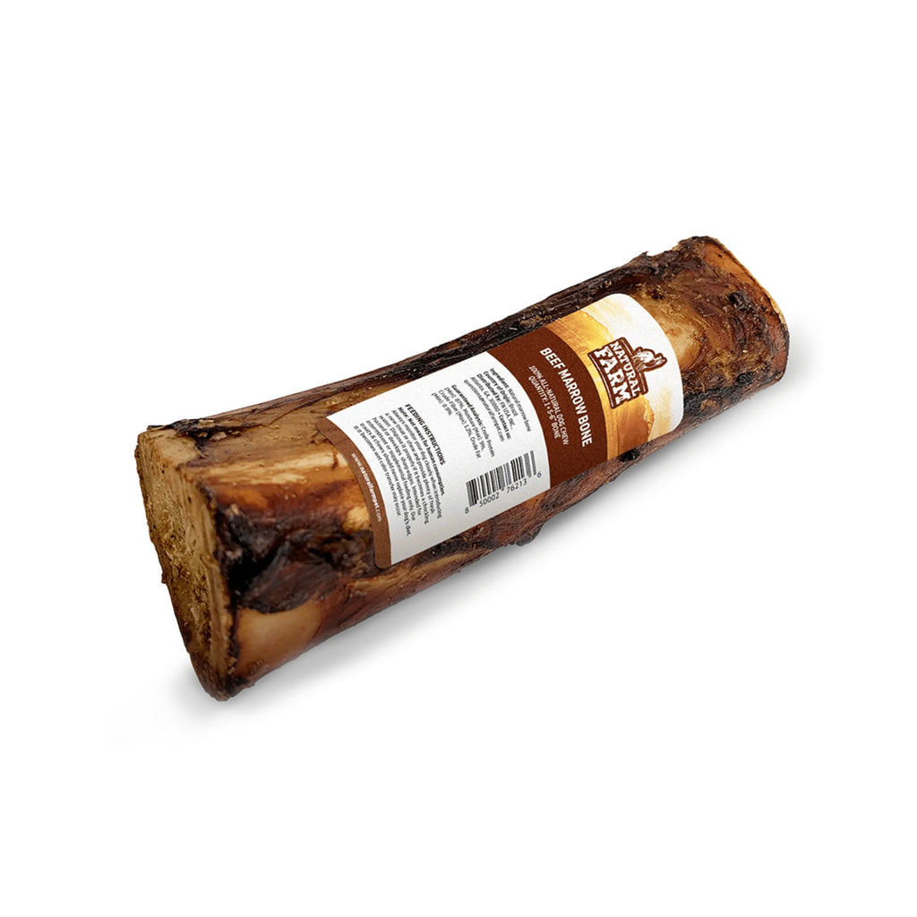 Natural Farm Large Smoked Beef Marrow Bone: 5"-6"