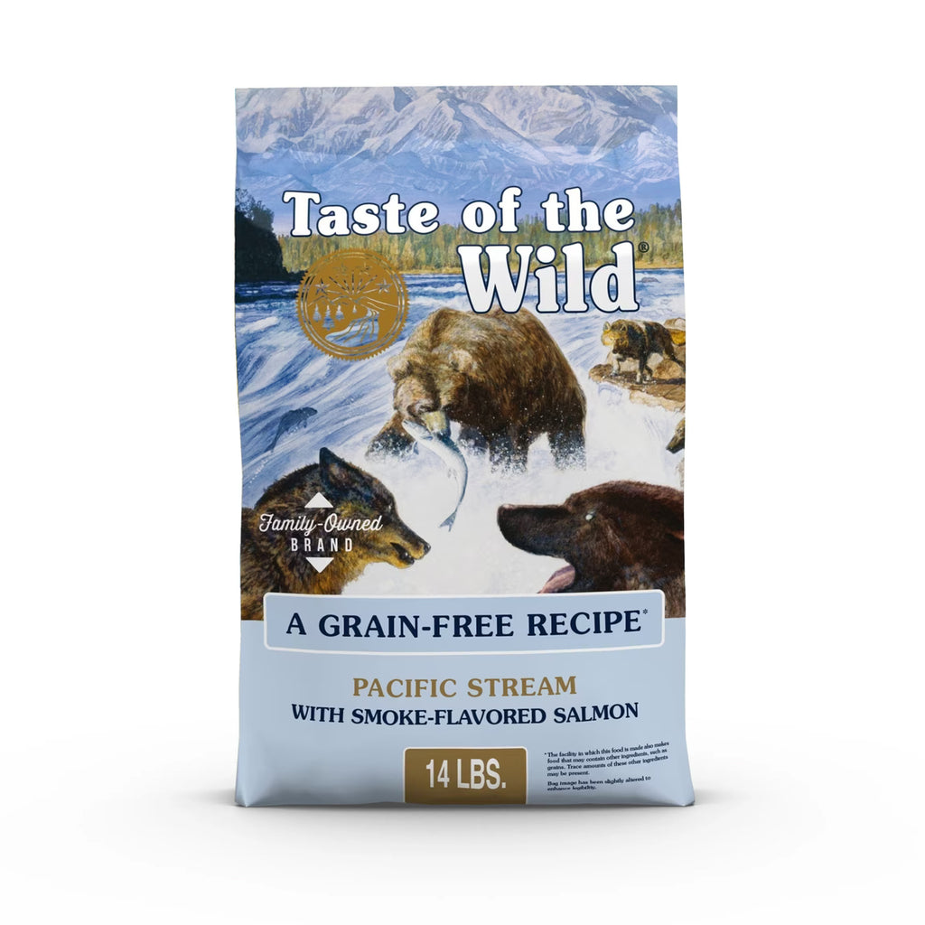 Taste of the Wild Pacific Stream Smoke-Flavored Salmon Grain-Free Dry Dog Food, 28-lb bag